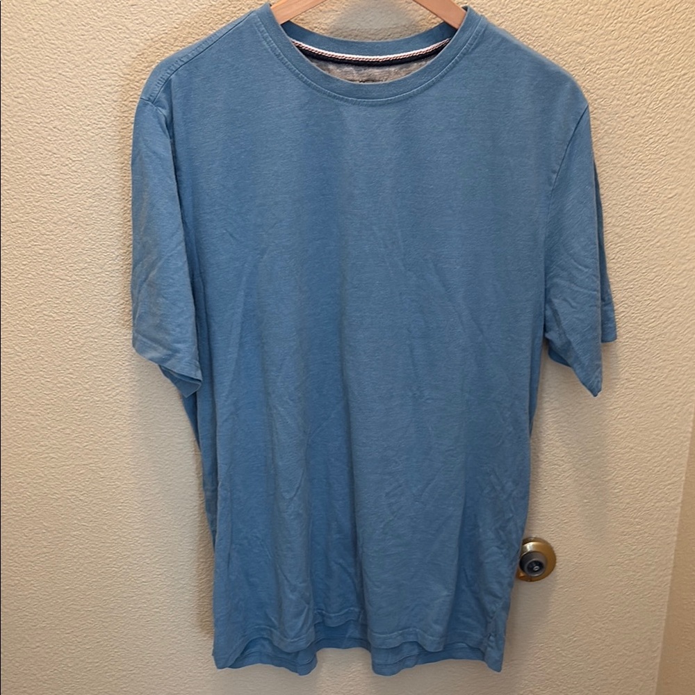 Blue Short Sleeve Tee with Classic Crew Neck